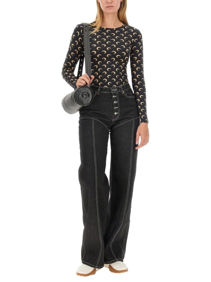 MARINE SERRE TOP CON STAMPA MOON