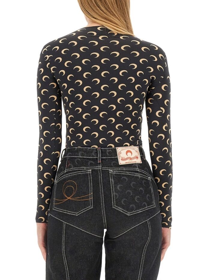 MARINE SERRE TOP CON STAMPA MOON