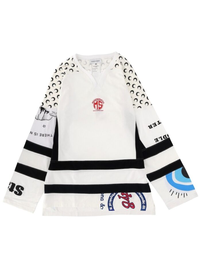 marine serre "upcycle graphic" field hockey t shirt MARINE SERRE "UPCYCLE GRAPHIC" FIELD HOCKEY T-SHIRT