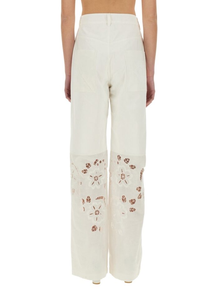 MARINE SERRE UPCYCLED LINEN PANTS