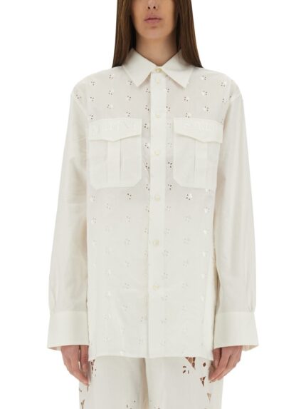 MARINE SERRE UPCYCLED LINEN SHIRT