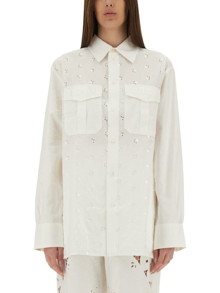MARINE SERRE UPCYCLED LINEN SHIRT