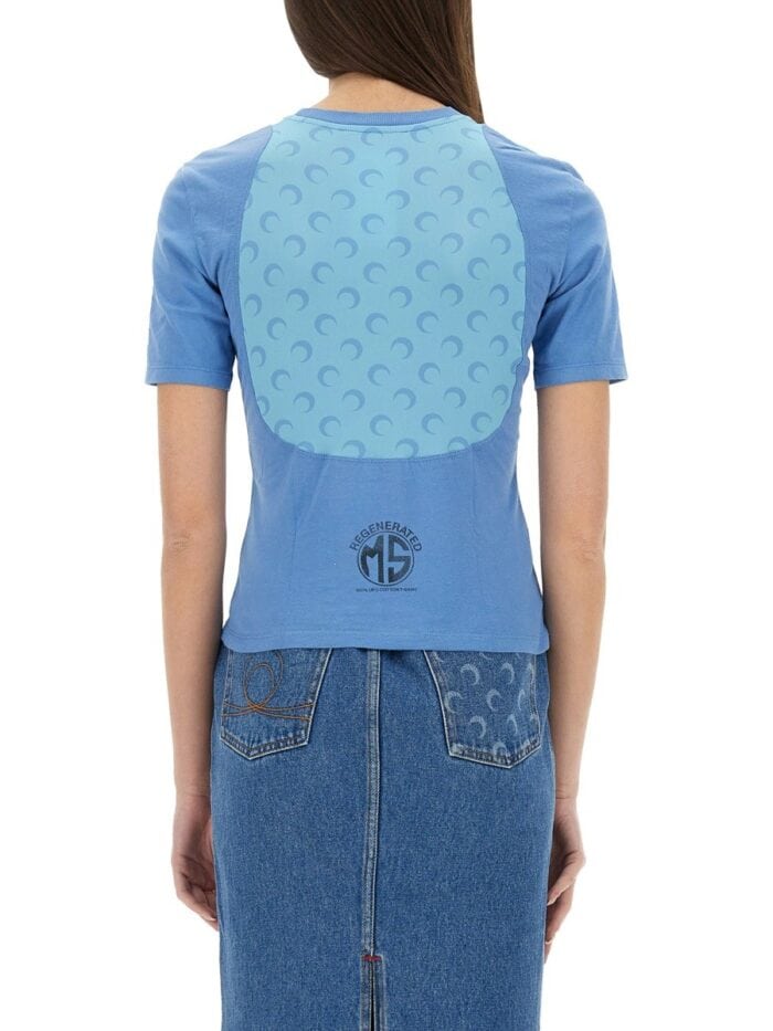 MARINE SERRE UPCYCLED T-SHIRT WITH PRINT