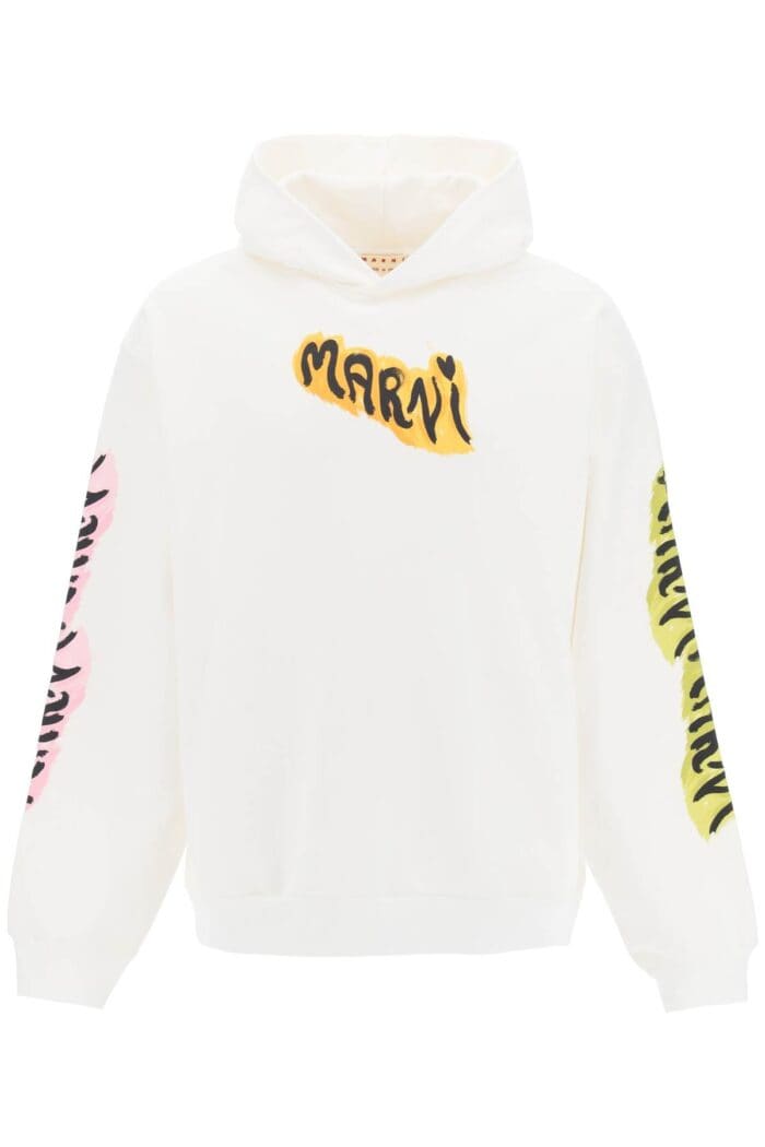 Marni Hoodie With Graffiti Print