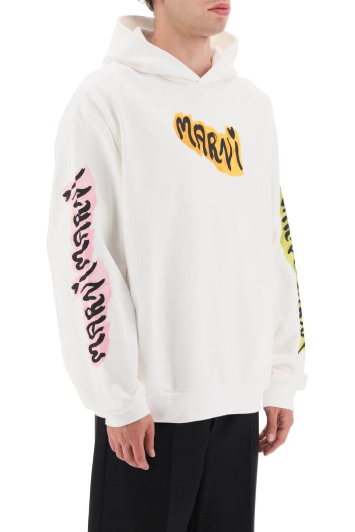 Marni Hoodie With Graffiti Print