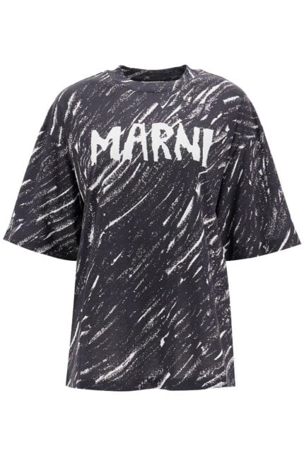 MARNI "abstract Pattern Logo T-shirt With