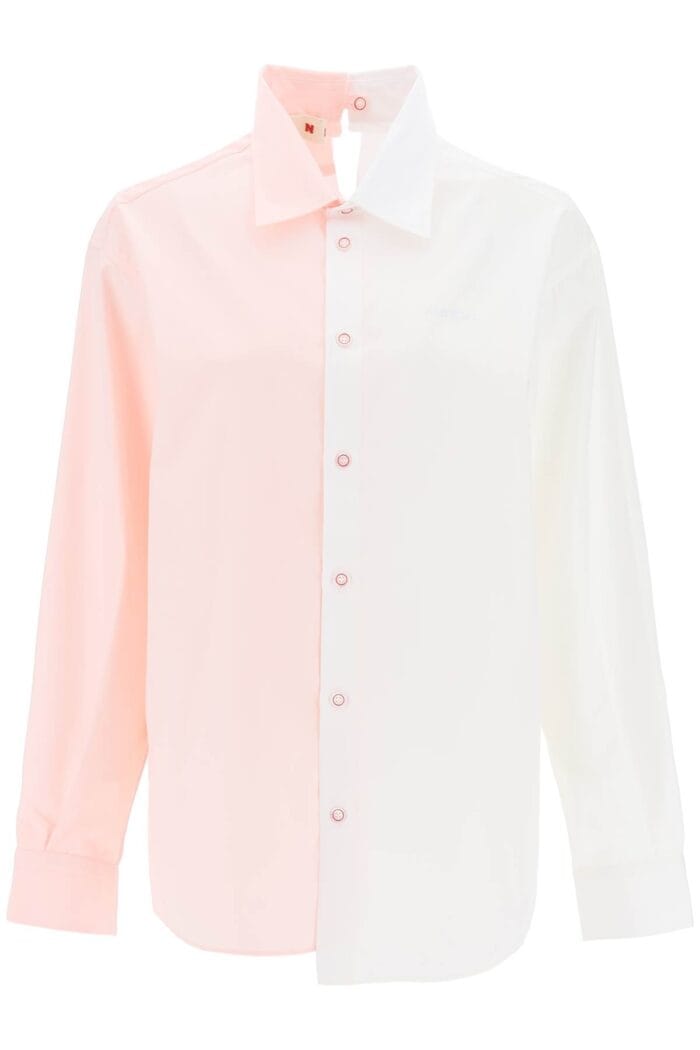 Marni Asymmetrical Two-tone Shirt