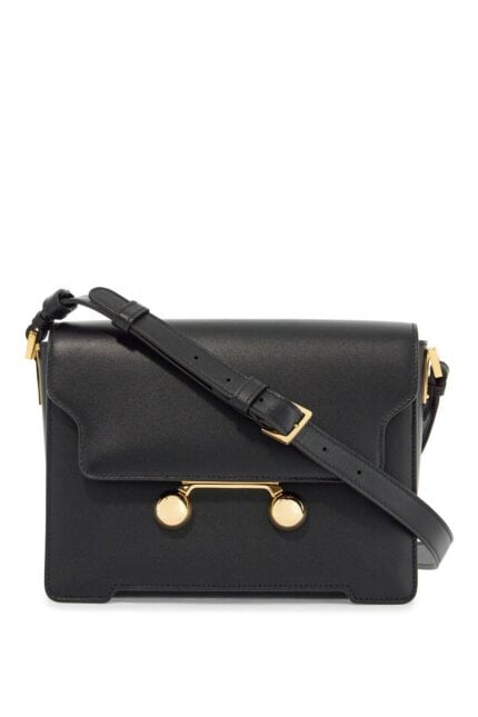 MARNI Black Calfskin Shopping Bag With Distinctive Closure