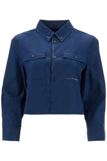 MARNI Cropped Shirt With Stitching Details