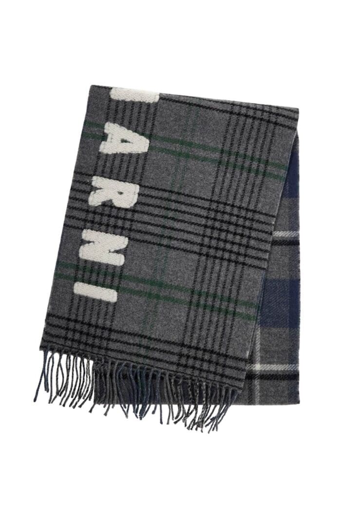 MARNI Double Check Wool Scarf In 8