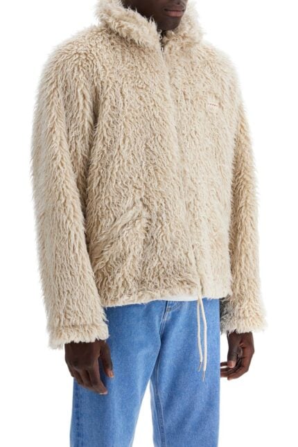 MARNI Faux Fur Jacket With Removable Hood.