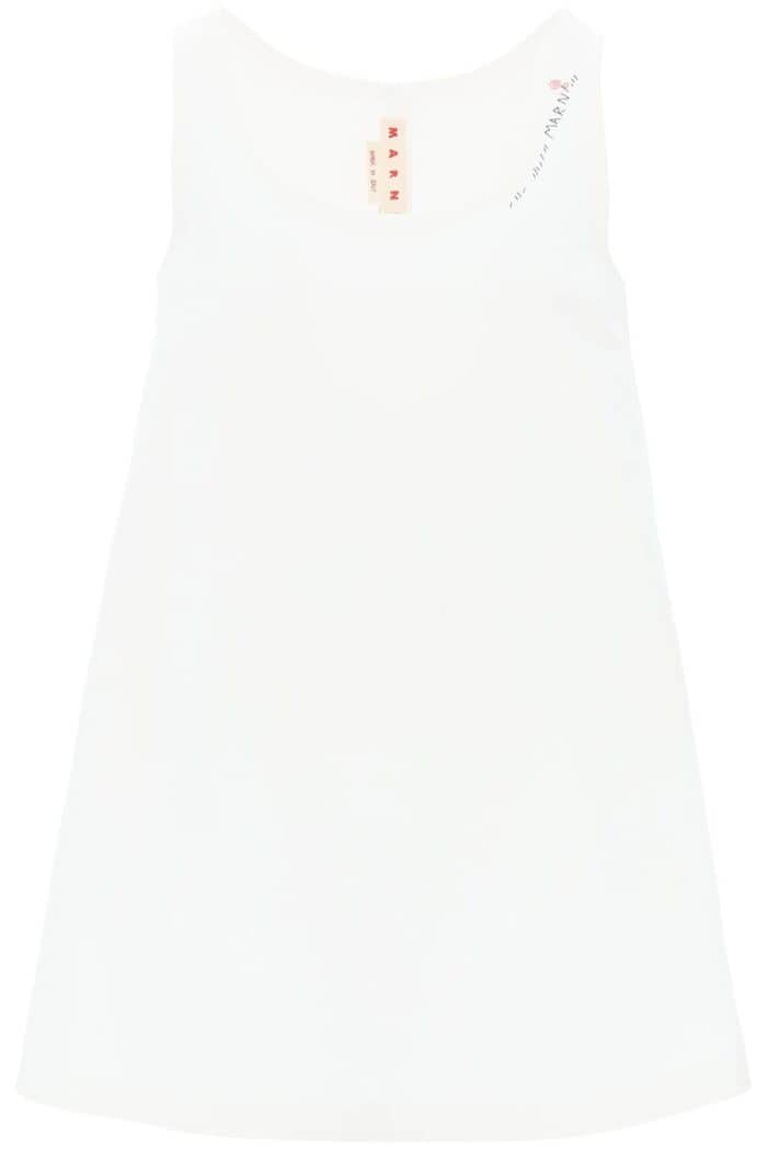 MARNI Flared Dress With Hand-embroidered