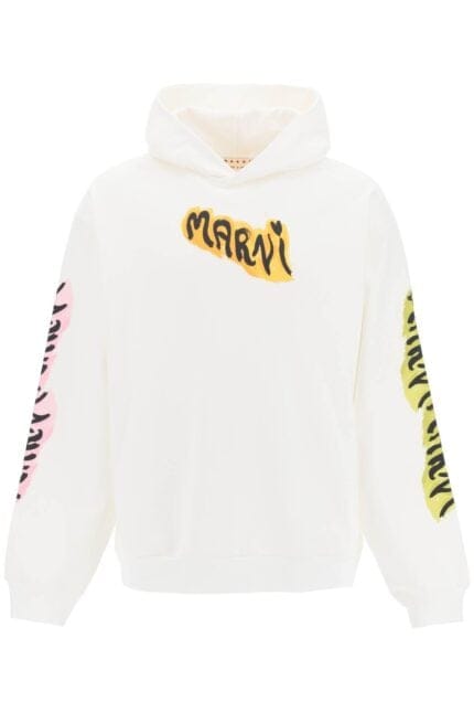 MARNI Hoodie With Graffiti Print