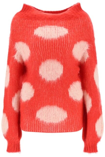 Marni Jacquard-knit Sweater With Polka Dot Motif