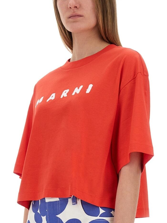 Marni JERSEY T-SHIRT WITH LOGO