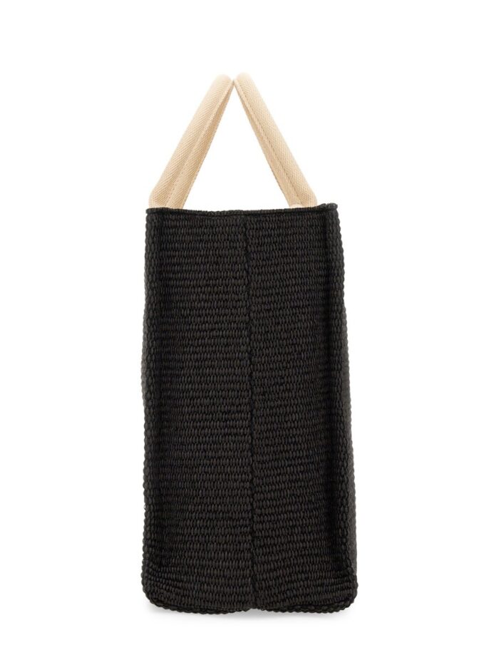 Marni LARGE RAFFIA EFFECT FABRIC TOTE BAG