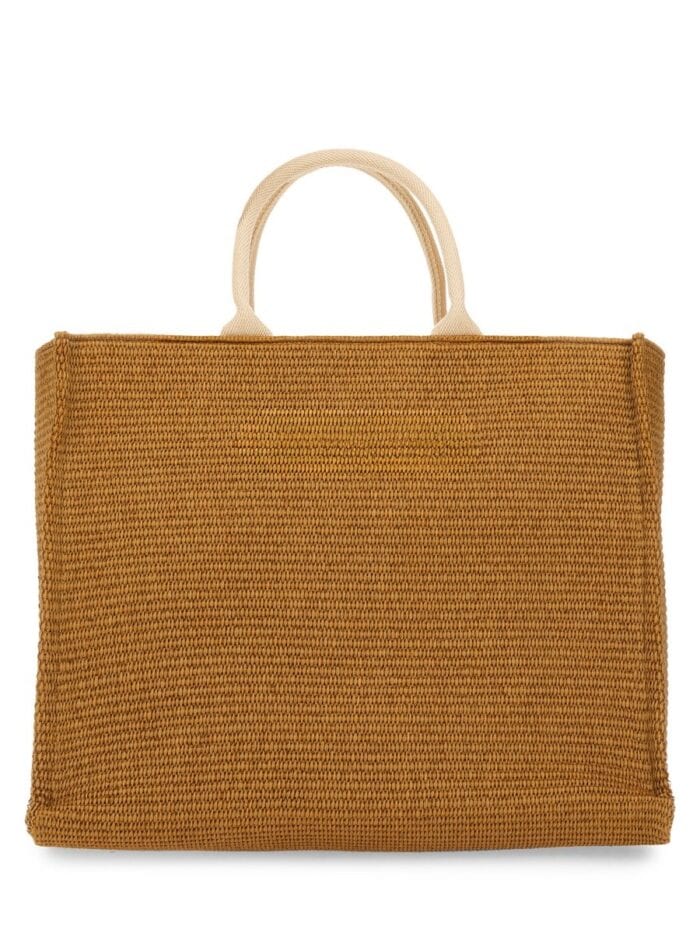Marni LARGE RAFFIA EFFECT FABRIC TOTE BAG