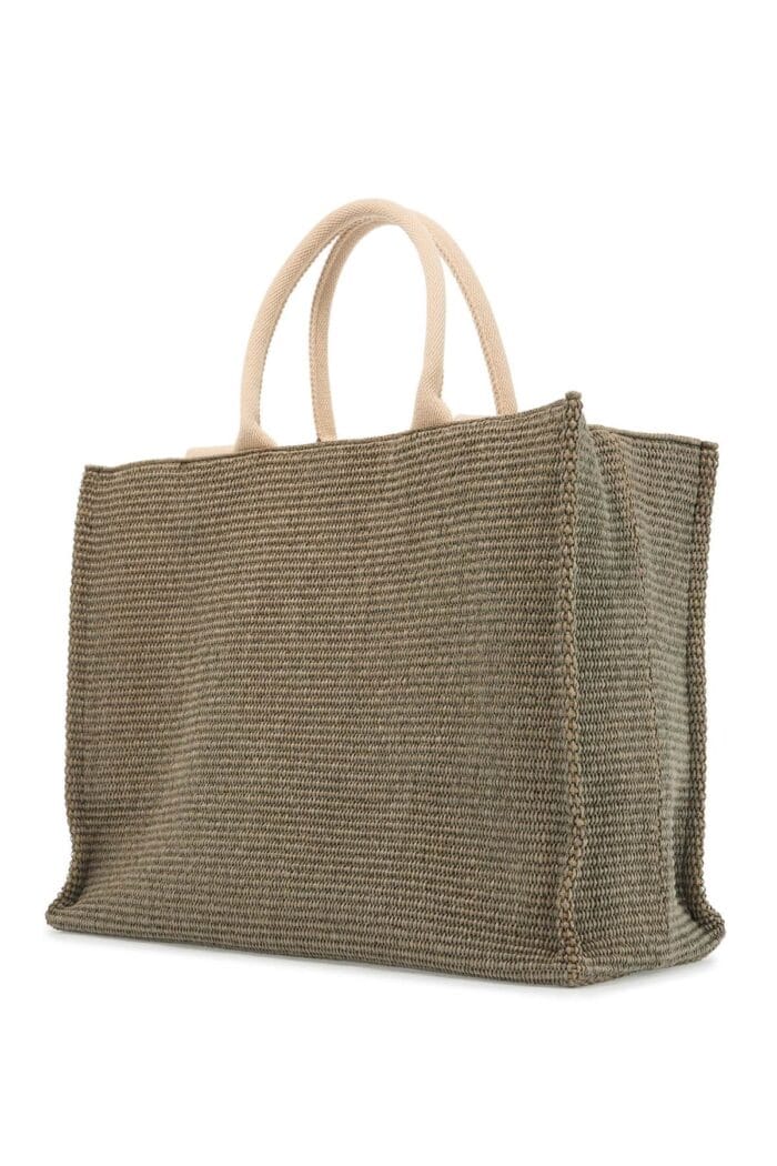 MARNI Large Raffia Effect Tote Bag