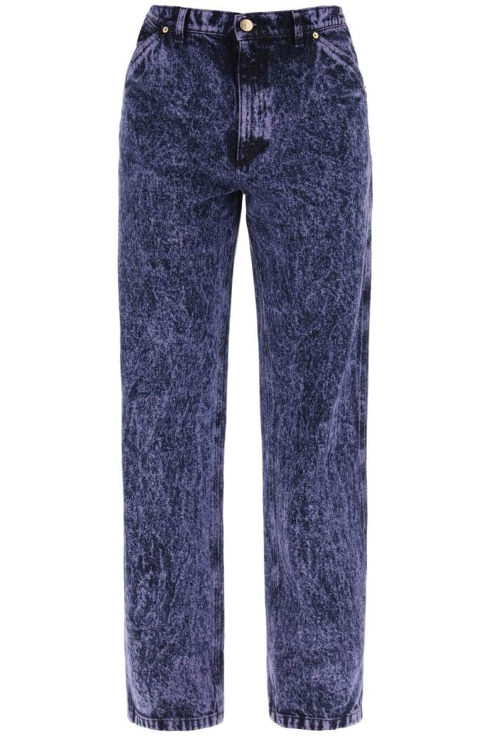 MARNI Loose Marbleized Denim Jeans In