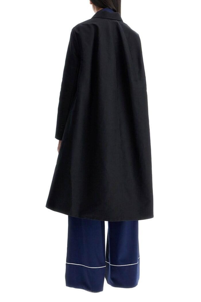 MARNI Minimalist Black Cotton Raincoat For Women