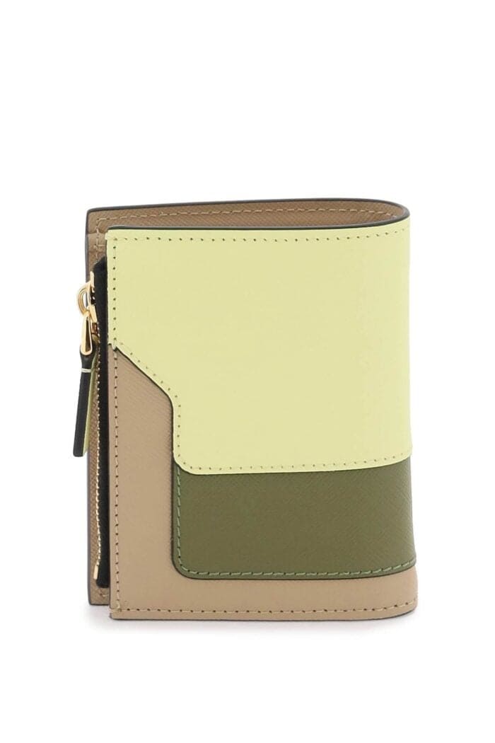 Marni Multicolored Saffiano Leather Bi-fold Wallet