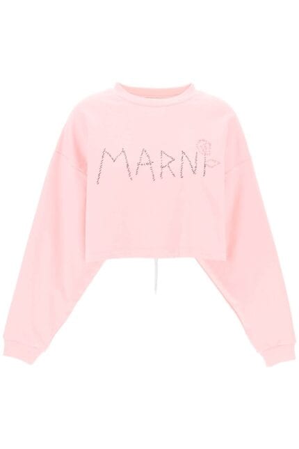 MARNI "organic Cotton Sweatshirt With Hand-embroid