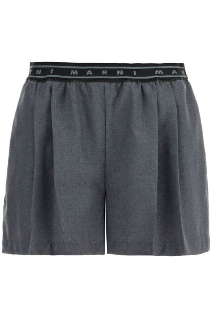 MARNI Pleated Shorts With Branded Band