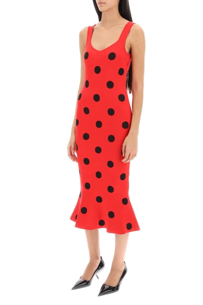 Marni Polka Dot Knit Midi Dress