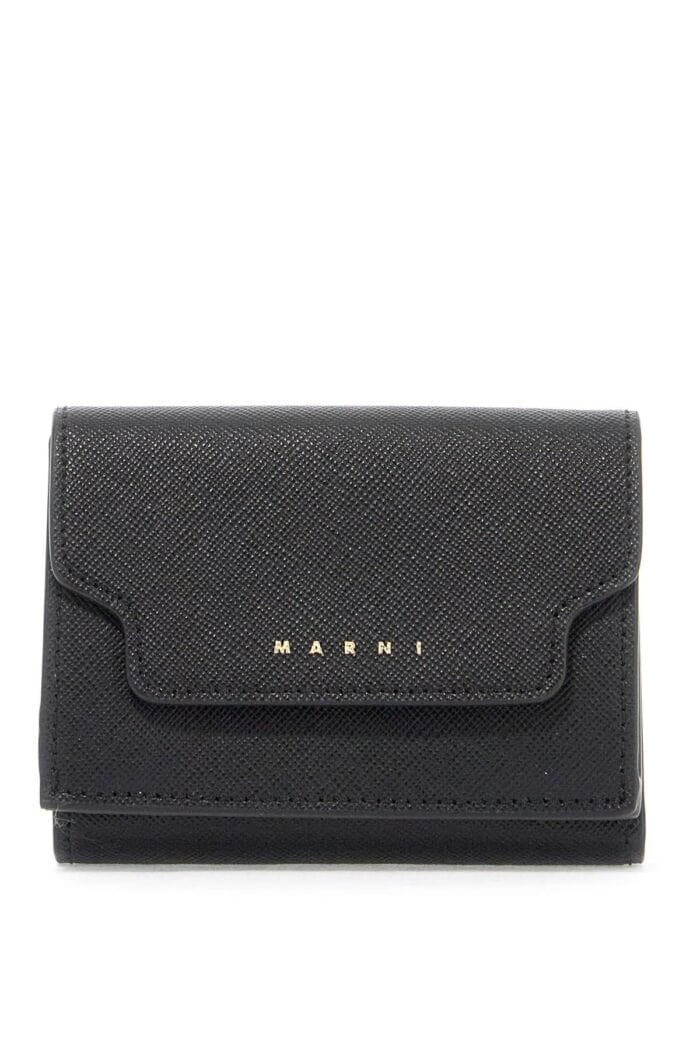 marni saffiano leather tri fold wallet MARNI Saffiano Leather Tri-fold Wallet