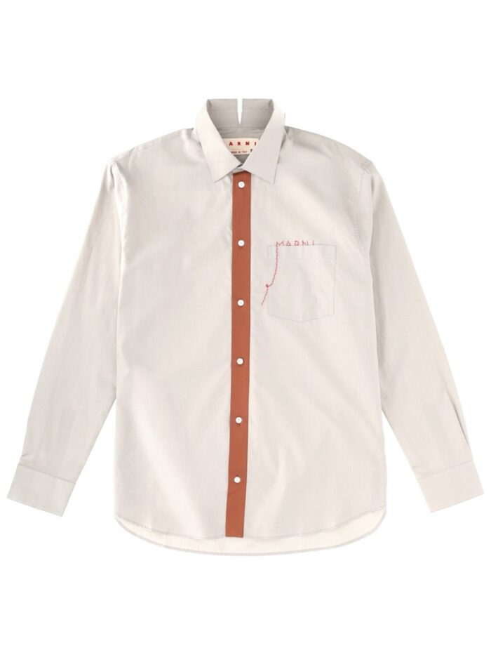 marni shirt with embroidered logo Marni SHIRT WITH EMBROIDERED LOGO