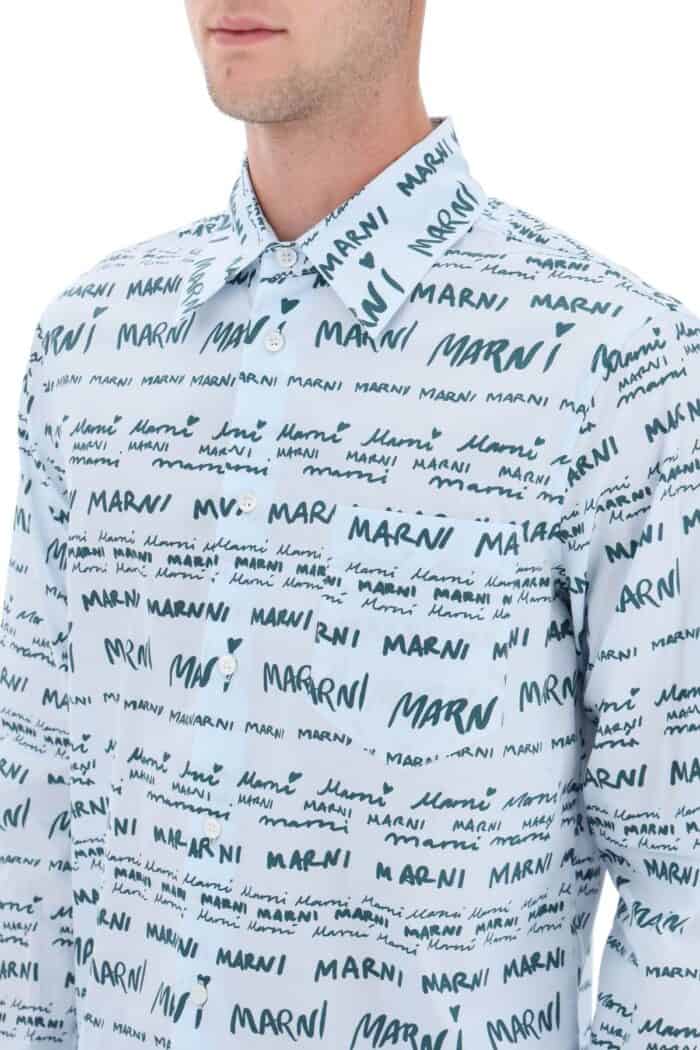 Marni Shirt With Logo Lettering Motif