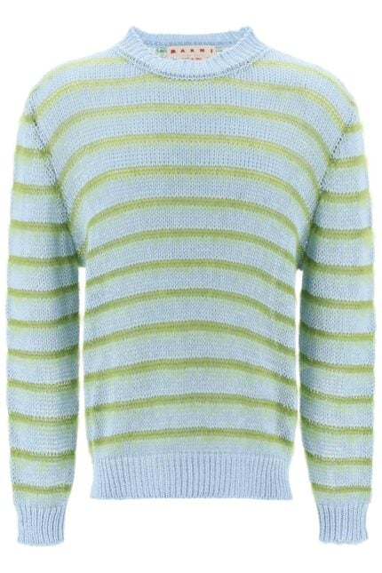 MARNI Sweater In Striped Cotton And Mohair