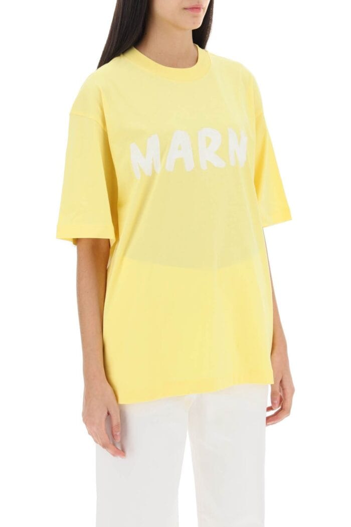 Marni T-shirt With Maxi Logo Print