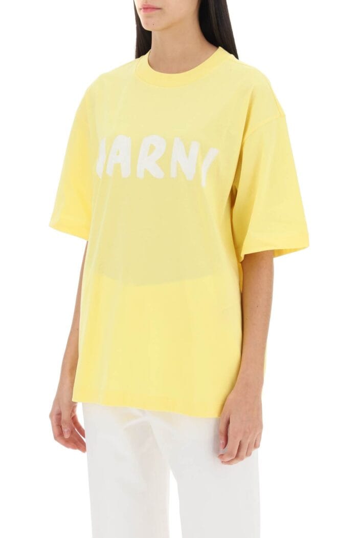 Marni T-shirt With Maxi Logo Print