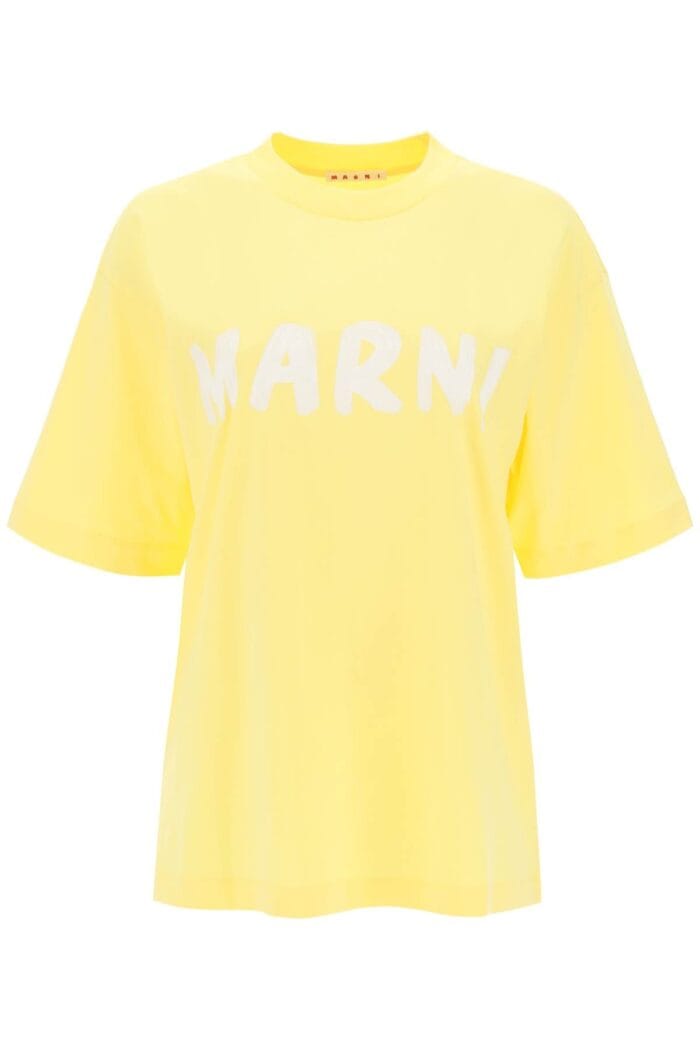 Marni T-shirt With Maxi Logo Print