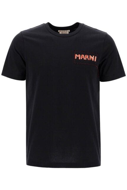 MARNI T-shirt With Patch Logo Design