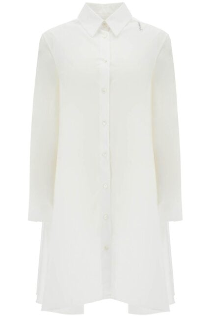 MARNI White Cotton Dress With Embroidery