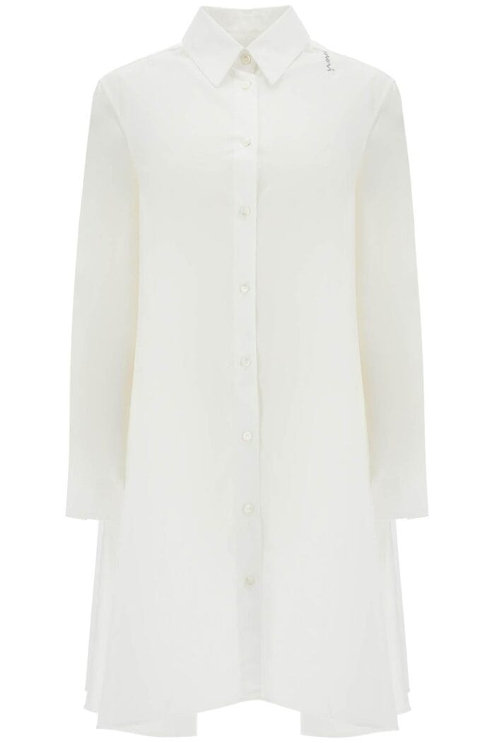 MARNI White Cotton Dress With Embroidery