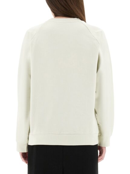 Marni WHITE COTTON SWEATSHIRT WITH TULIP PRINT