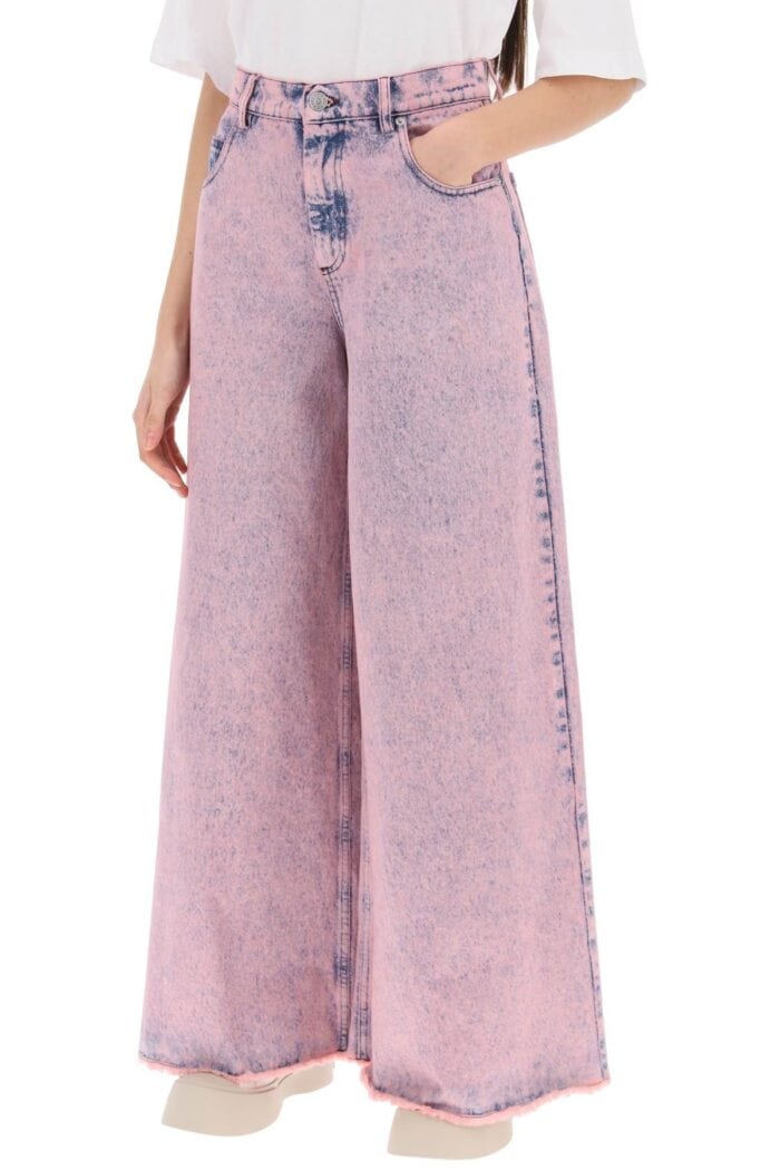 MARNI Wide Leg Jeans In Overdyed Denim