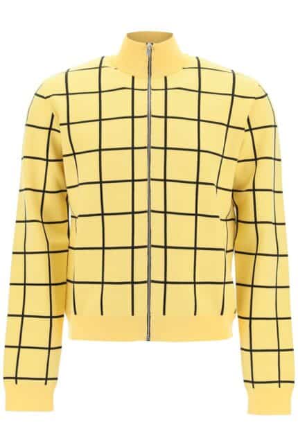 Marni Zip-up Cardigan With Check Motif