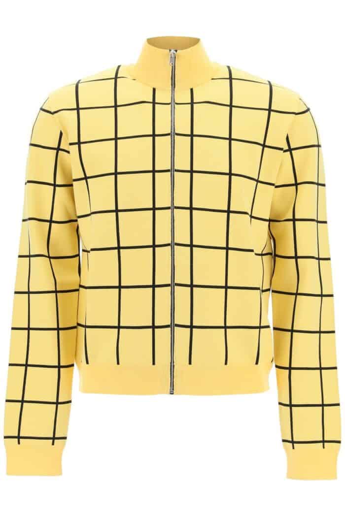 Marni Zip-up Cardigan With Check Motif