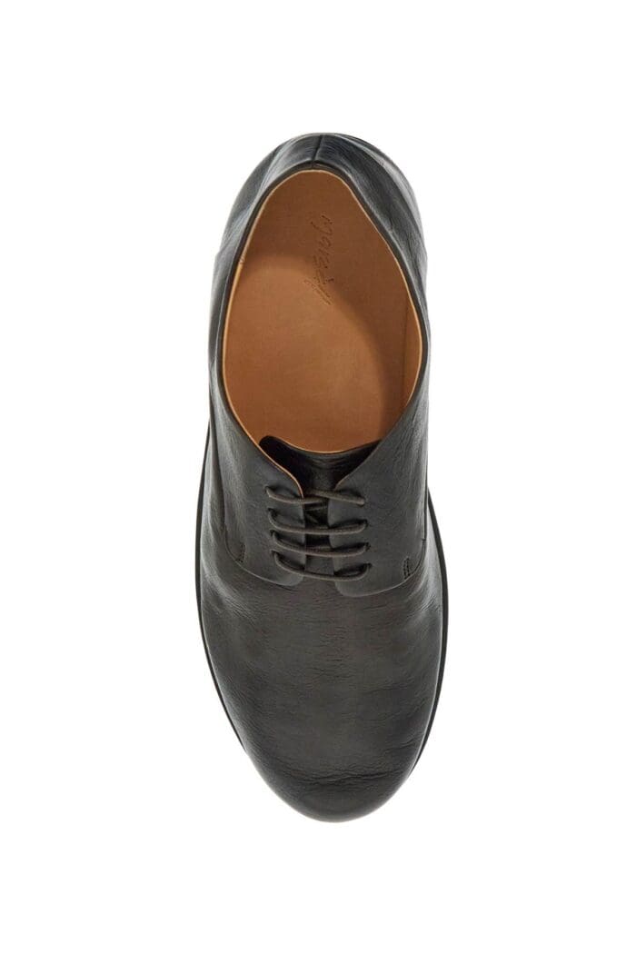 MARSLL Dark Brown Calfskin Derby With Leather Sole