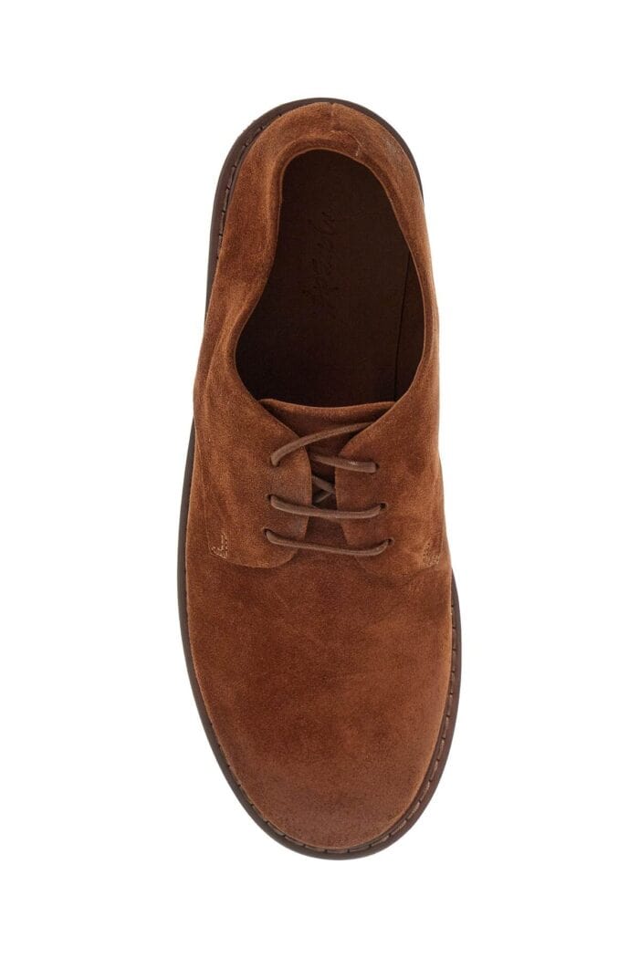 MARSLL Suede Leather Lace-up Derby Shoes With