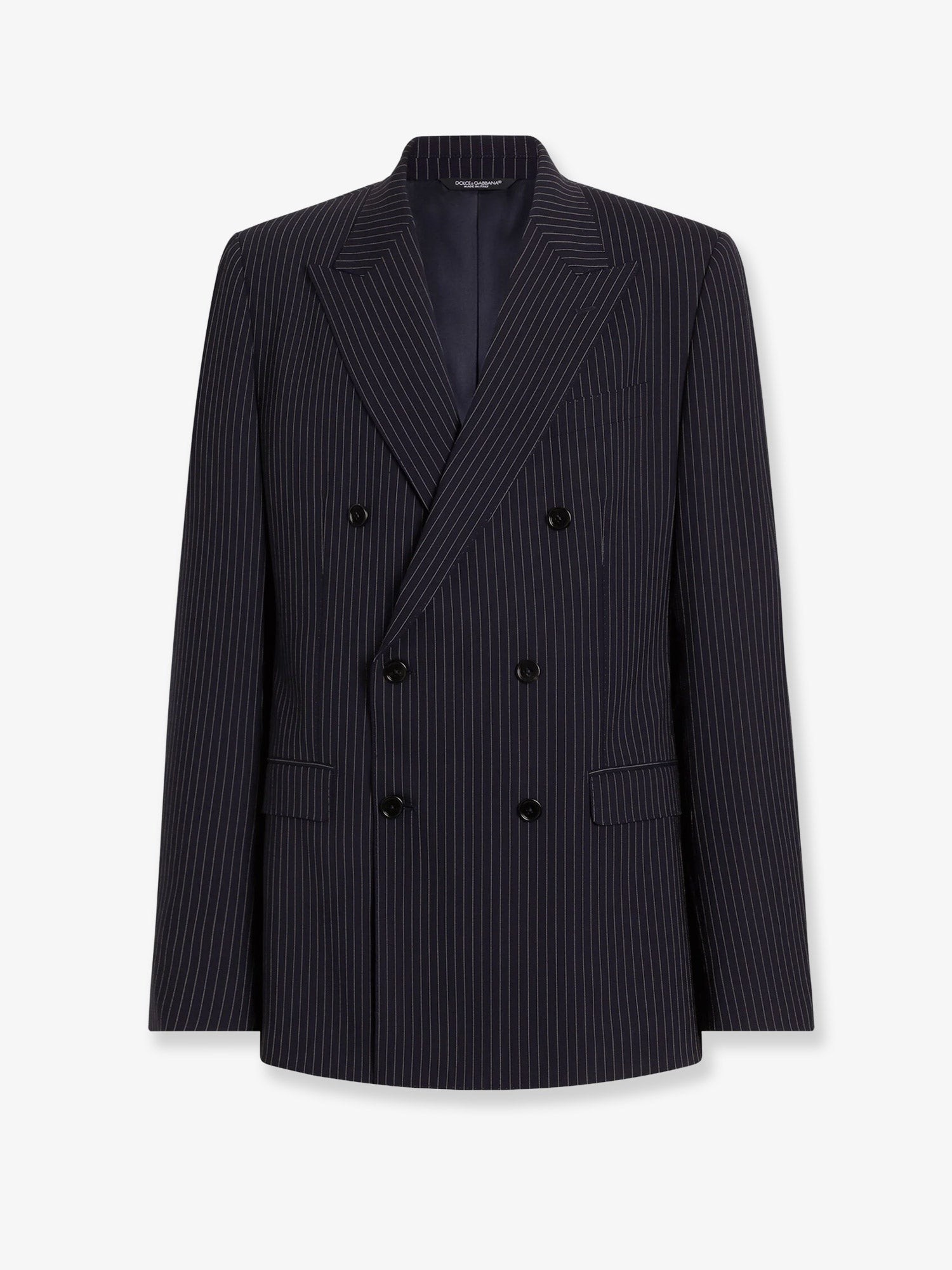 Dolce & Gabbana Martini Light Double-breasted Pinstriped Wool Blazer