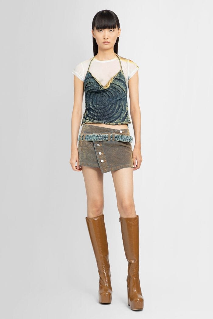 MASHA POPOVA Gold Whiskers Wrap Skirt