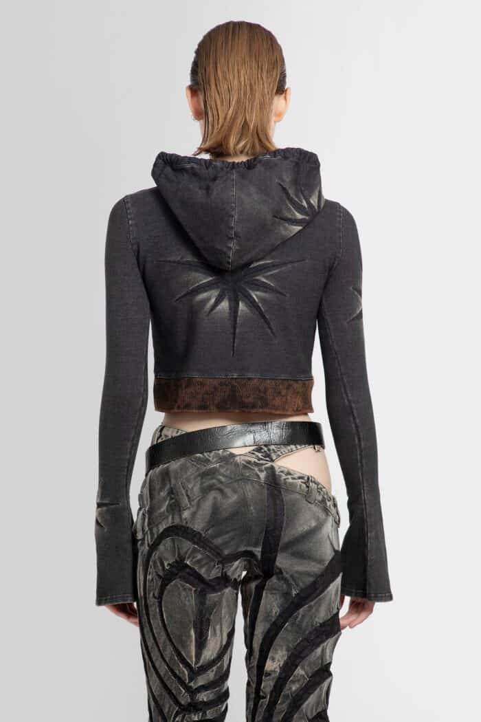 MASHA POPOVA Sparkles Cropped Hoodie