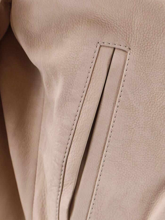 Boss Masic Leather Jacket With Stitching