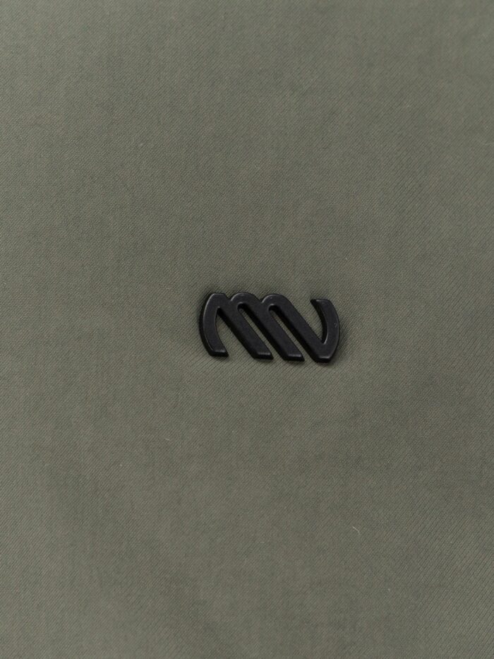 MASSIMO OSTI Nylon Jacket With Metal Logo Patch On The Front