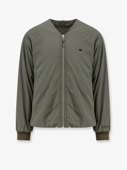 MASSIMO OSTI Nylon Jacket With Metal Logo Patch On The Front